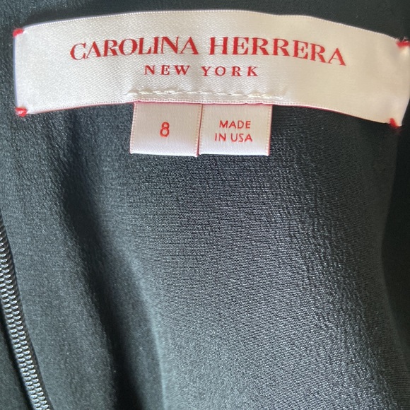 Carolina Herrera Black Blouse Size 8 - Picture 4 of 5